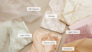 Best fabrics for Eid dresses Dubai 2026 - silk organza chiffon cotton lawn georgette