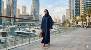 Custom abaya design in Dubai - elegant modest fashion tailored for the UAE lifestyle