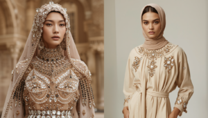 Eid fashion trends comparison - maximalist abaya vs quiet luxury abaya Dubai