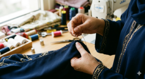 Expert abaya alteration in Dubai - precision seam work at Stylish Handy Tailor