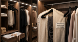 How to store an abaya after tailoring in Dubai - proper hanging and garment bag care