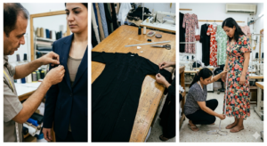 Types of clothing alterations available in Sharjah - suits, abayas, dresses.
