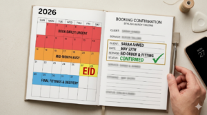 When to book an Eid tailor in Dubai -Stylish Handy Tailors appointment booking guide