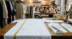 Custom Eid tailoring workshop Dubai - measuring and cutting for Eid 2026 at Stylish Handy Tailor